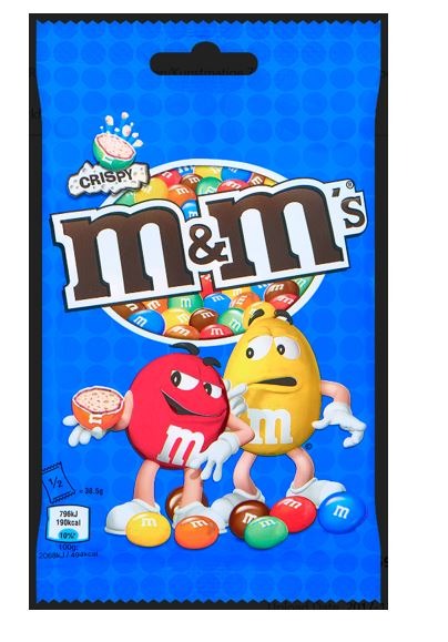 M&ms crispy 16*77g Mars Wrigley : photo du produit rappelé le 13/08/2021