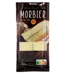 M126 / Auchan terroir morbier AOP 250g : photo du produit rappelé le 19/02/2025