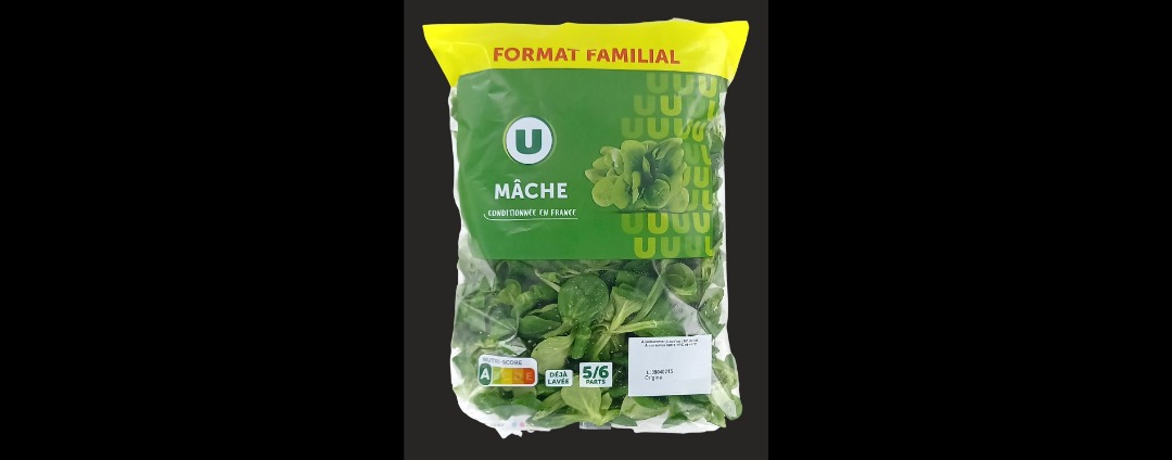 Mâche u sachet 200 g : photo du produit rappelé le 09/06/2026