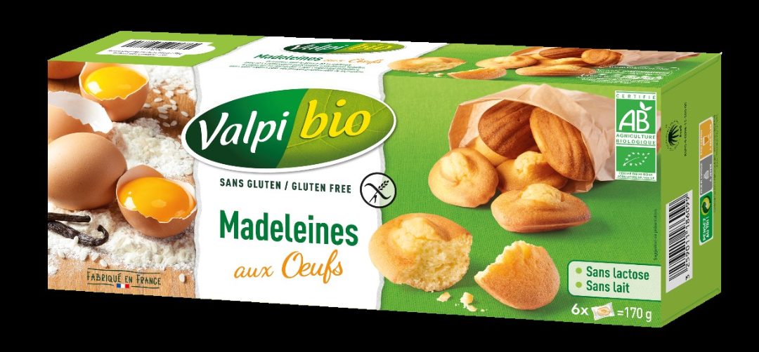 Madeleines aux oeufs Valpibio : photo du produit rappelé le 22/06/2021