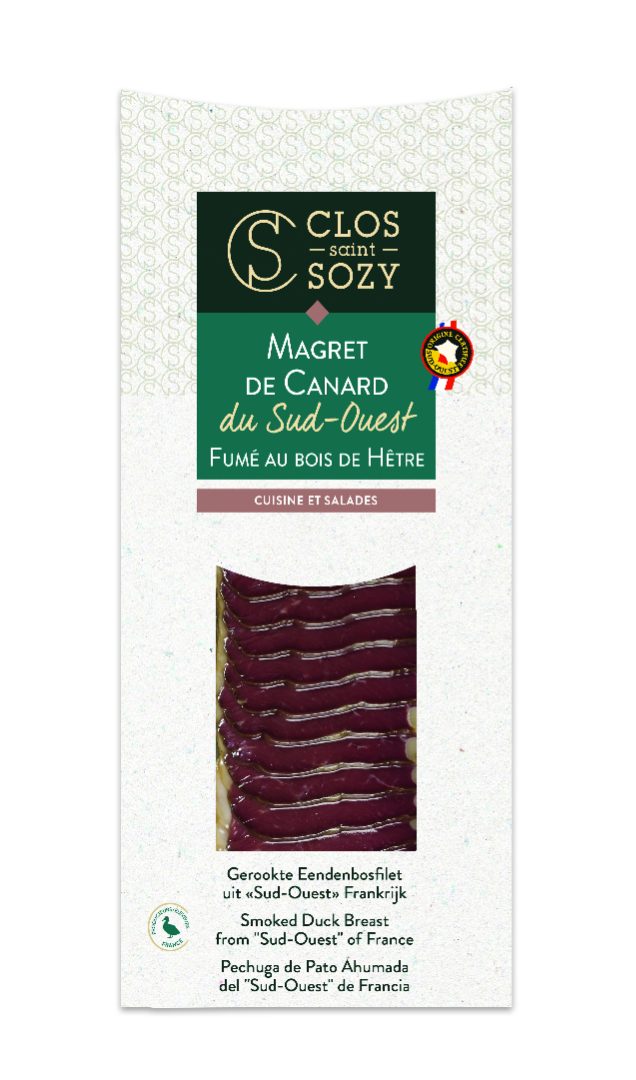 Magret de canard fume tranche Clos Saint Sozy : photo du produit rappelé le 20/12/2021