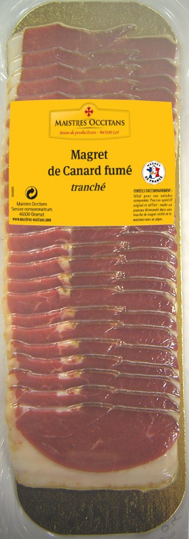 Magret de canard fume tranche Maitres Occitans : photo du produit rappelé le 20/12/2021