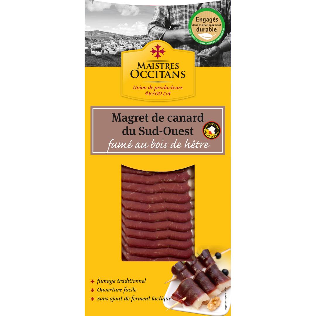 Magret de canard fume tranche Maitres Occitans : photo du produit rappelé le 20/12/2021