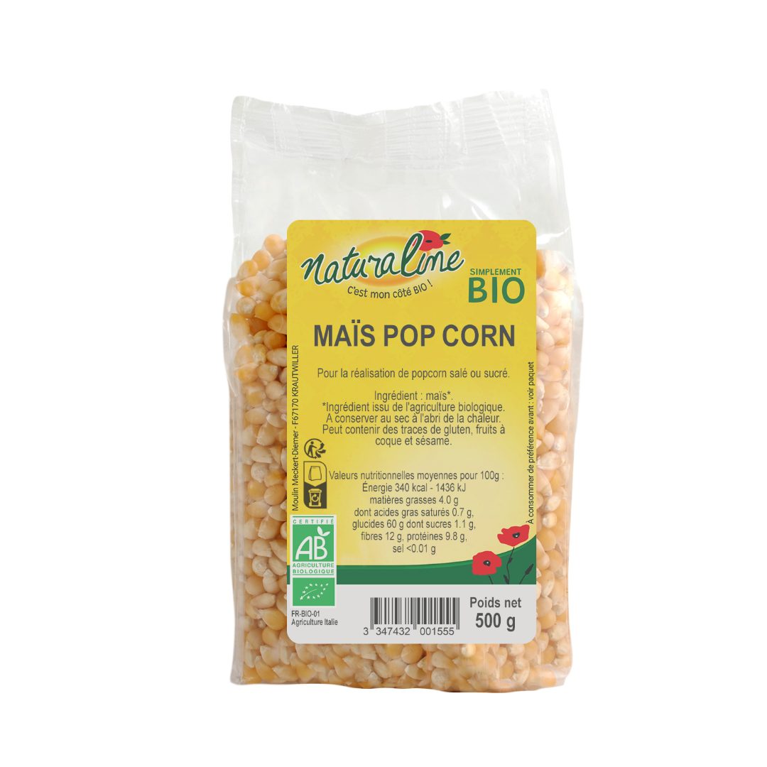 Mais pop corn Naturaline : photo du produit rappelé le 29/03/2023