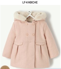 Manteau avec capuche fausse fourrure 6/36m Mes Petits Cailloux : photo du produit rappelé le 03/04/2025