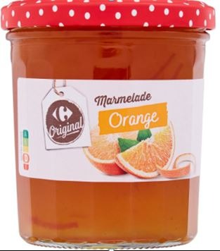 Marmelade orange Carrefour Original : photo du produit rappelé le 02/09/2022