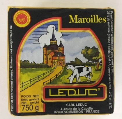 Maroilles AOP leduc : photo du produit rappelé le 28/02/2024