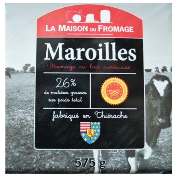 Maroilles sorbais 575g maison du fromage : photo du produit rappelé le 12/03/2024