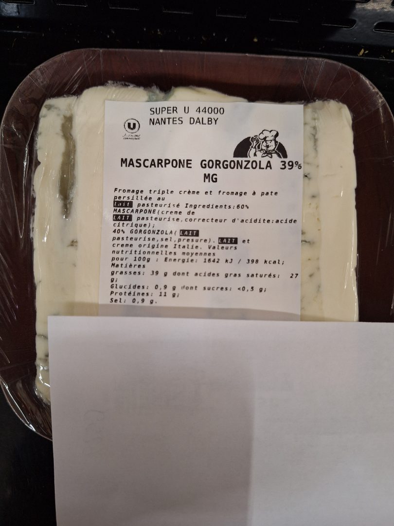 Mascarpone gorgonzola : photo du produit rappelé le 28/03/2025