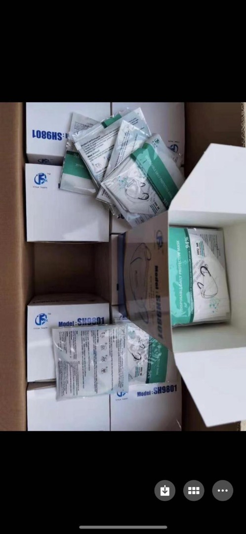 Masques ffp2 Virtue Health : photo du produit rappelé le 16/05/2022