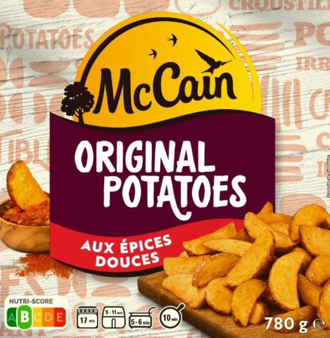 Mccain original potatoes aux épices douces : photo du produit rappelé le 24/06/2025
