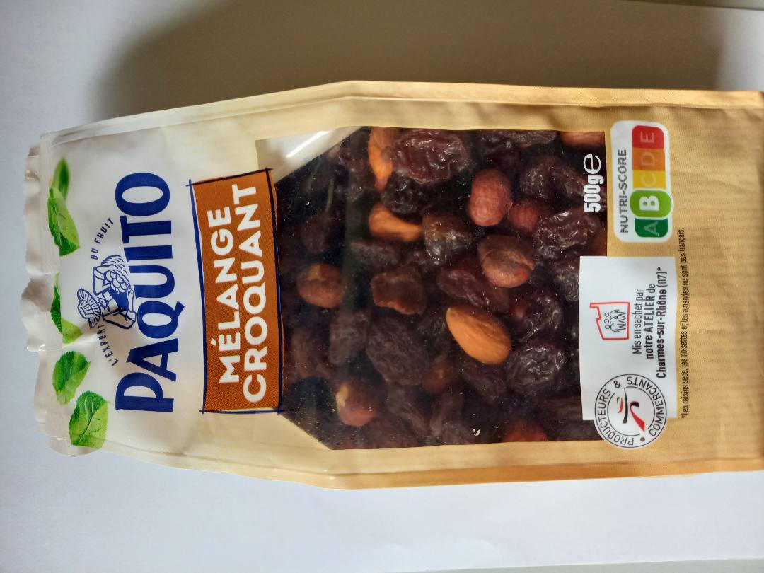 Melange croquant Paquito : photo du produit rappelé le 15/12/2023