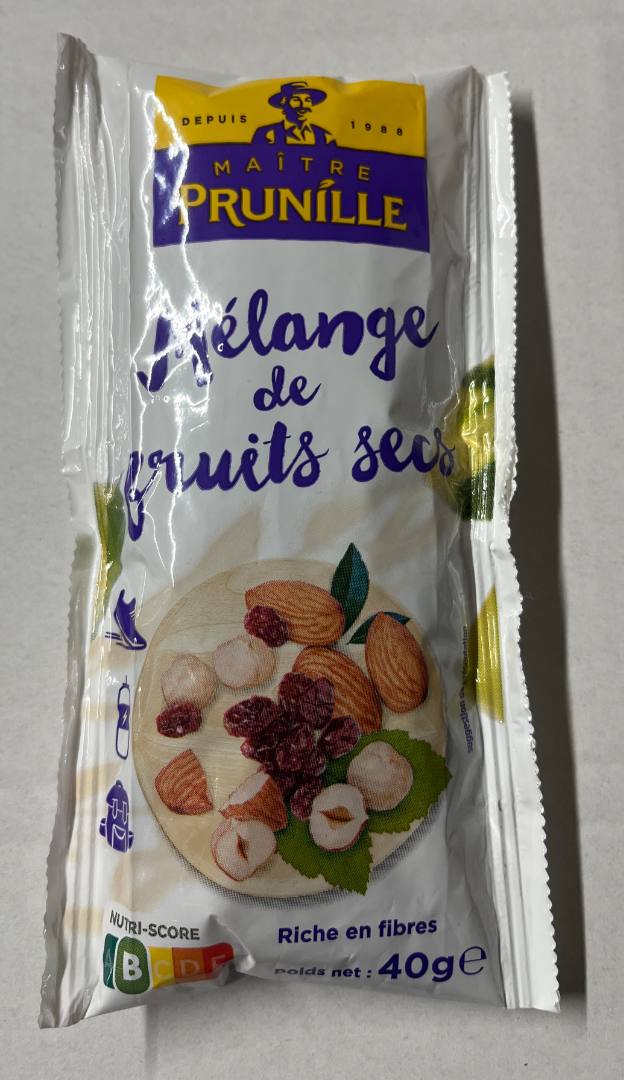 Mélange de fruits secs Maitre Prunille : photo du produit rappelé le 24/01/2025