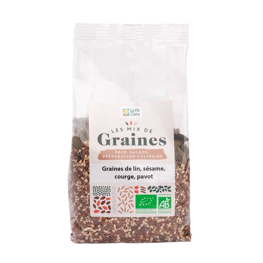 Melange de graines de lin/sesame/courge/pavot La Vie Claire : photo du produit rappelé le 16/02/2022