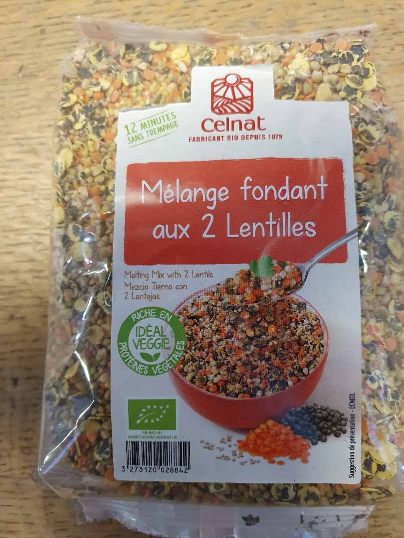 Mélange fondant aux 2 lentilles Celnat : photo du produit rappelé le 07/04/2021