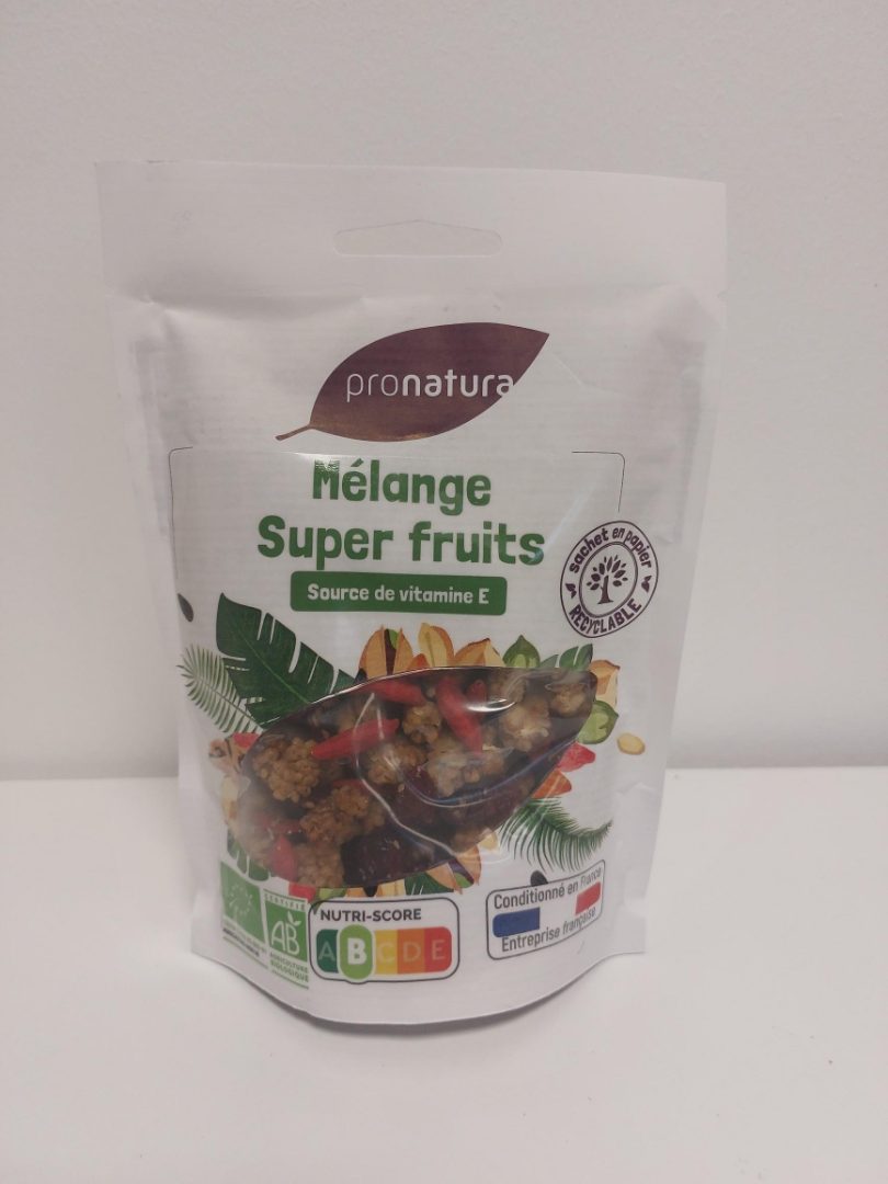 Mélange super fruits Pronatura : photo du produit rappelé le 18/01/2024