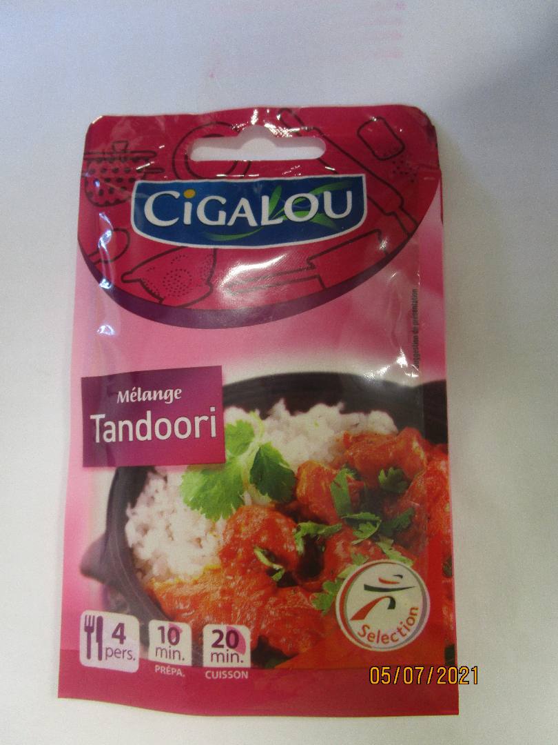 Melange tandoori 20g Cigalou : photo du produit rappelé le 07/07/2021