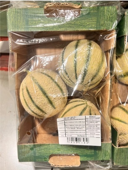 Melon charentais caissette : photo du produit rappelé le 19/08/2026