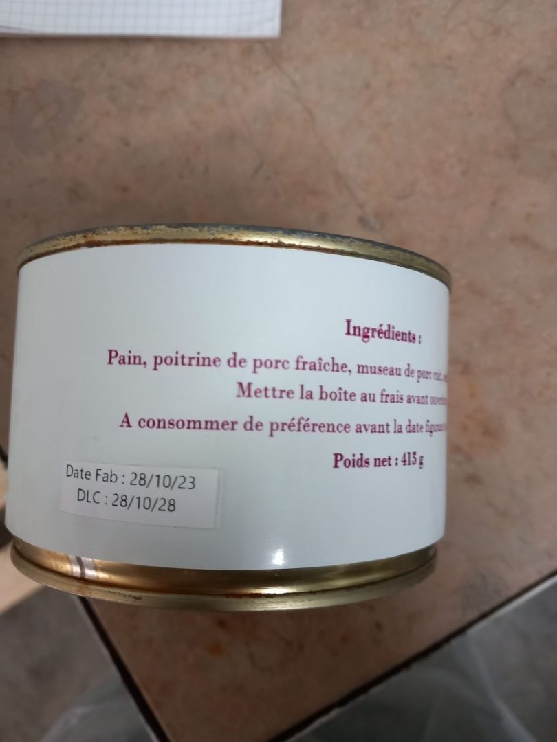 Melsat espinasse traiteur : photo 2 sur 2 du produit rappelé le 24/01/2024