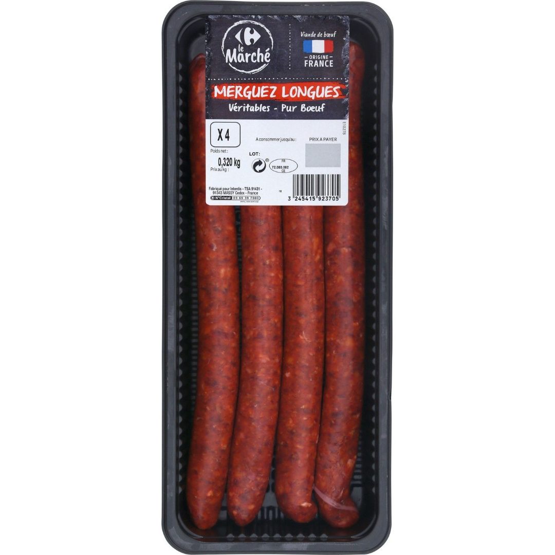 Merguez et plateaux grill Carrefour le Marche : photo 3 sur 3 du produit rappelé le 04/04/2025