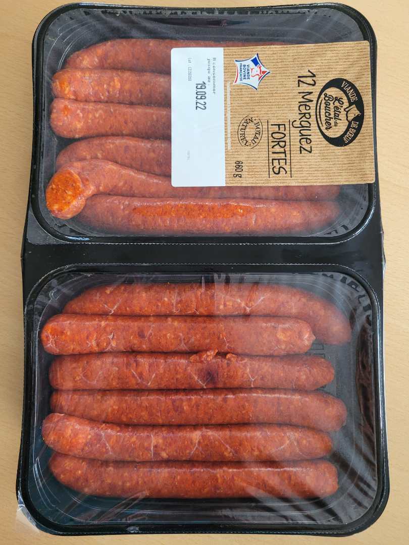 Merguez fortes Etal du Boucher : photo du produit rappelé le 16/09/2022