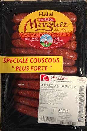 Merguez halal couscous : photo du produit rappelé le 26/04/2024