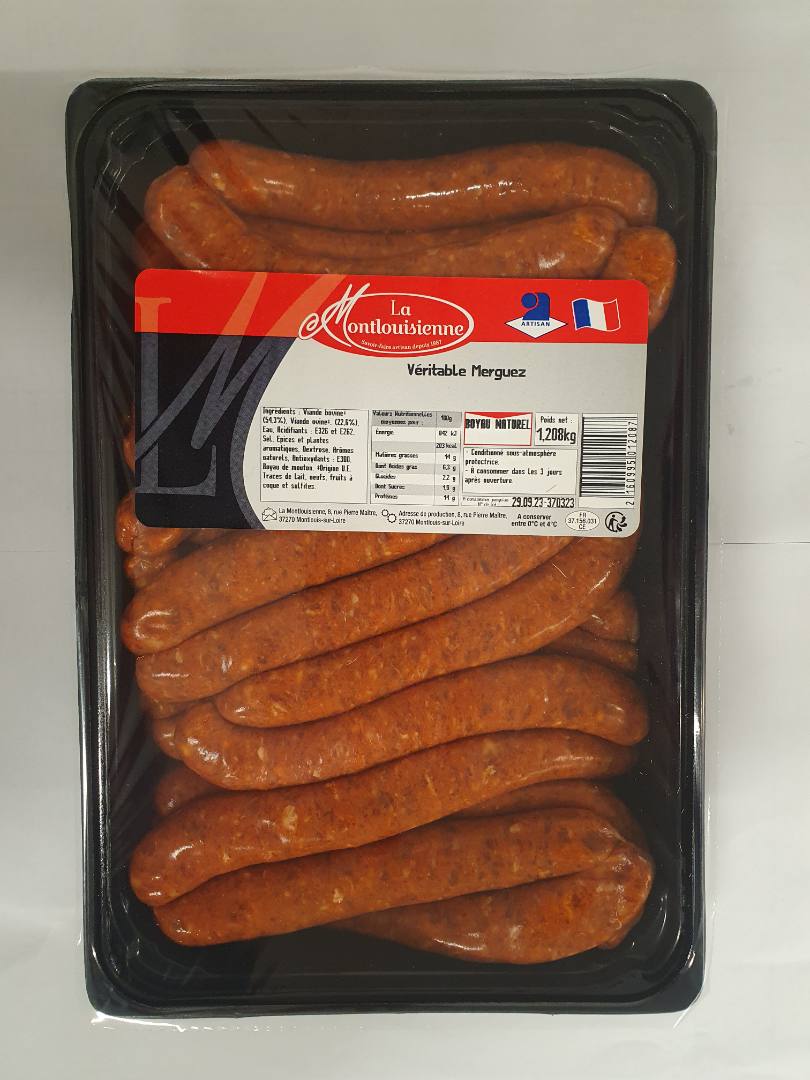 Merguez La Montlouisienne : photo du produit rappelé le 25/03/2024
