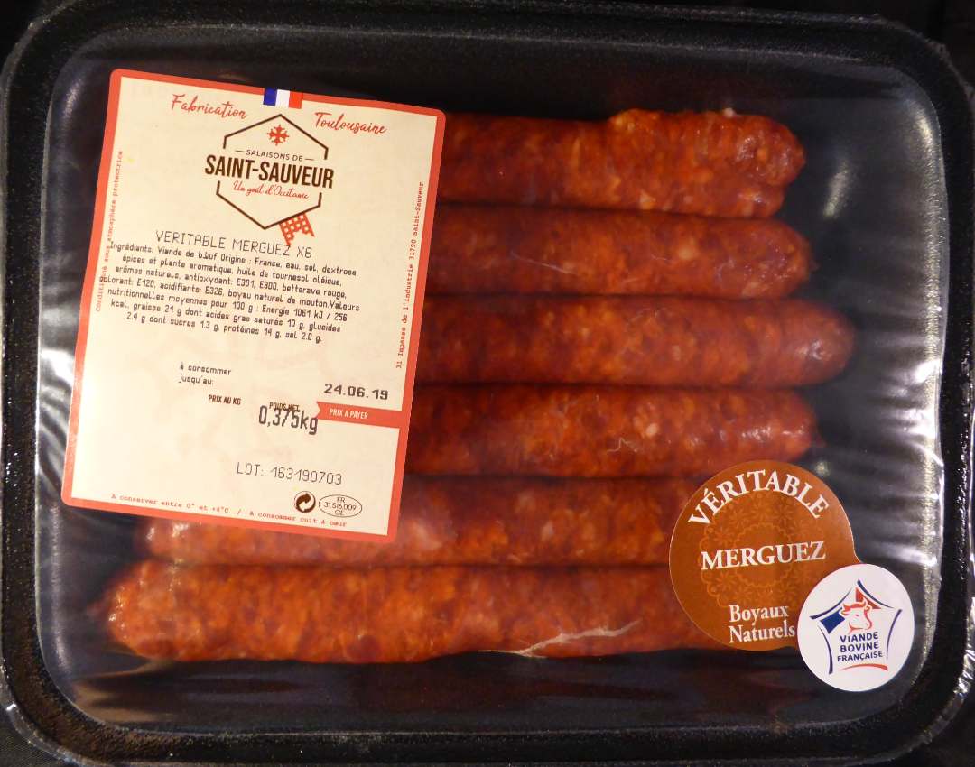Merguez Salaisons de Saint Sauveur : photo du produit rappelé le 06/07/2021