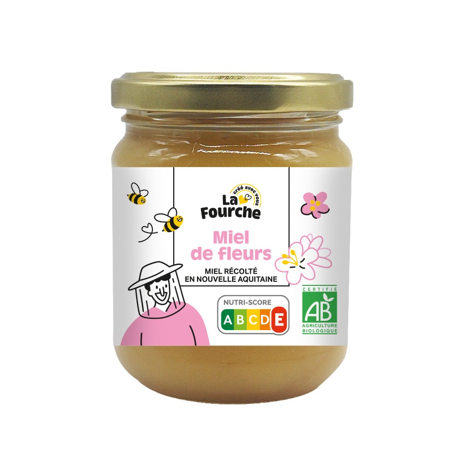 Miel de fleurs origine France bio La Fourche : photo du produit rappelé le 25/07/2025