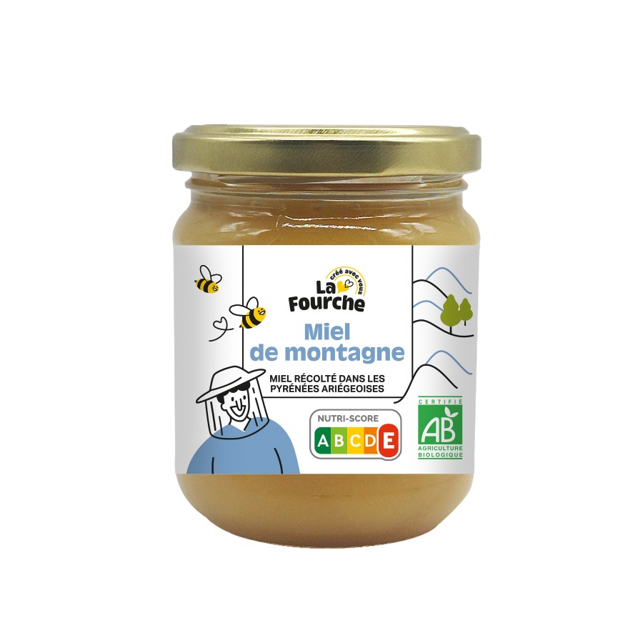 Miel de montagne origine France bio La Fourche : photo du produit rappelé le 13/10/2025