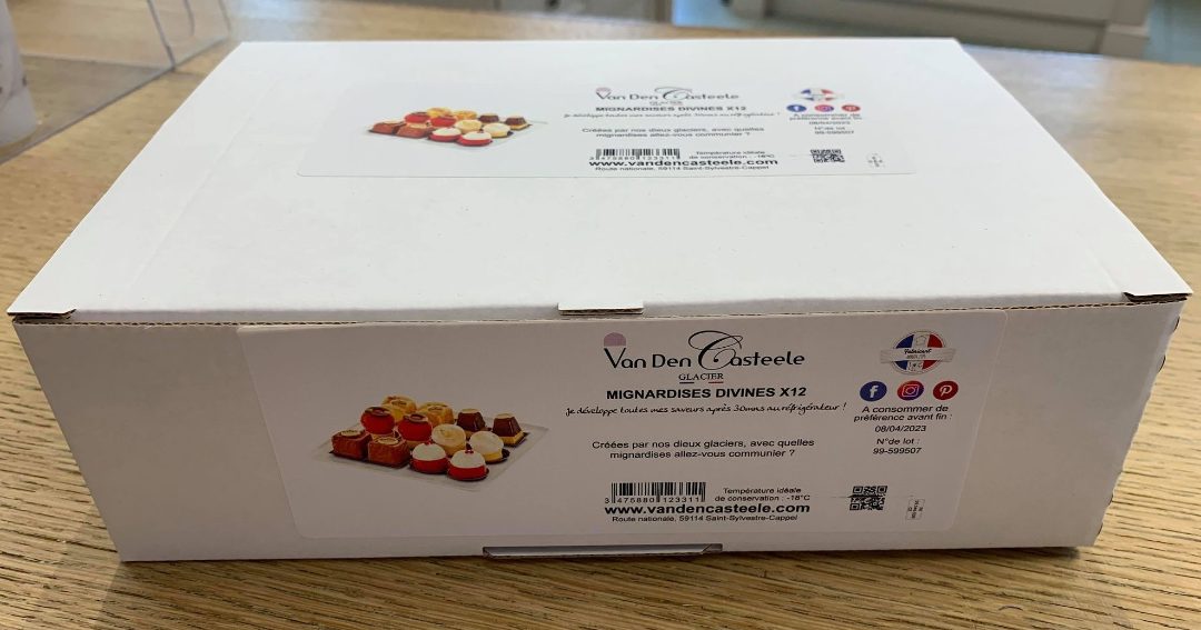 Mignardises divines x12 Van Den Casteele : photo du produit rappelé le 29/07/2021