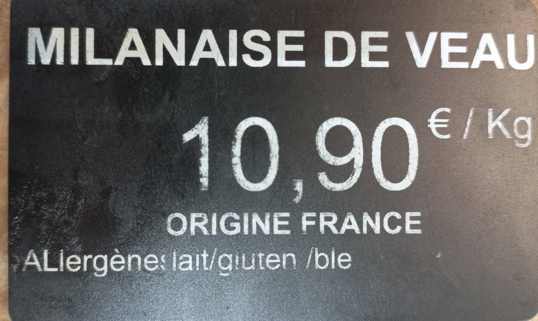 Milanaise de veau haché Sans Marque - Vrac : photo du produit rappelé le 10/02/2023