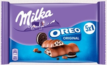 Milka oreo barres 5x37 grs : photo du produit rappelé le 16/02/2024