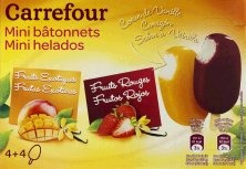 Mini bâtonnets exotic & red fruits x8 Carrefour / Carrefour Extra : photo 2 sur 2 du produit rappelé le 29/07/2021