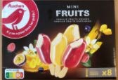 Mini batonnets fruits x8 300g Auchan : photo du produit rappelé le 03/12/2021