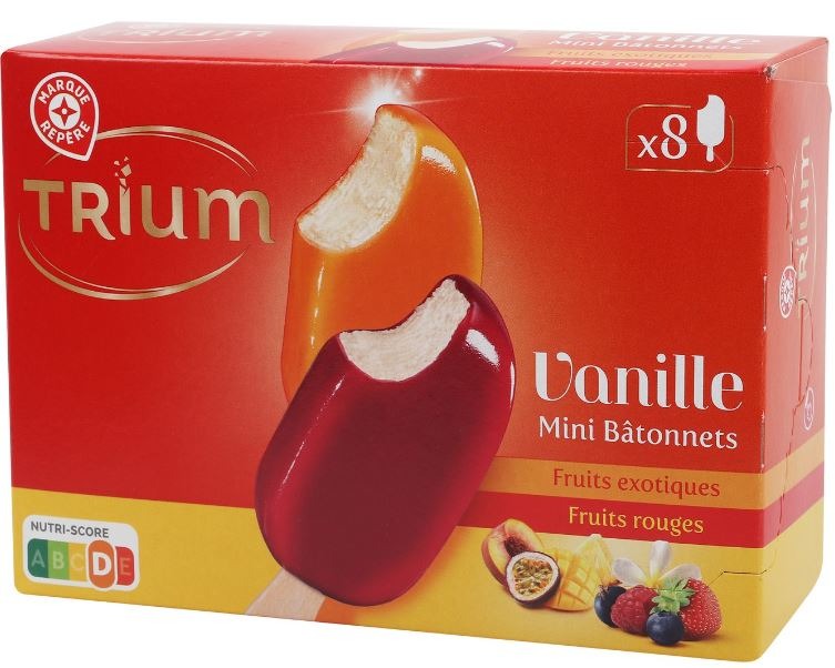 Mini batonnets fruits x8 300g Trium : photo du produit rappelé le 29/07/2021
