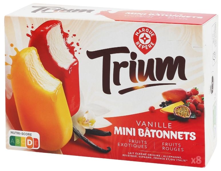 Mini batonnets fruits x8 Trium : photo du produit rappelé le 03/12/2021