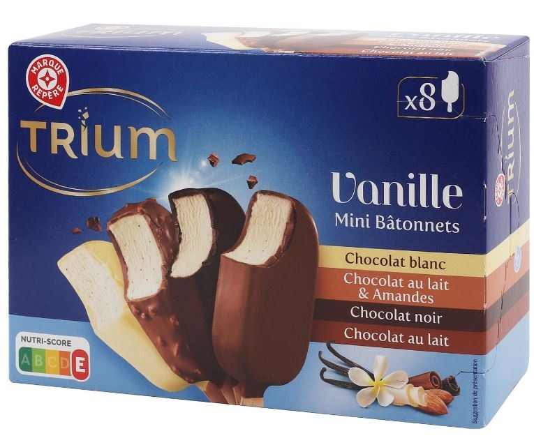 Mini batonnets vanille x8 287,5g Trium : photo du produit rappelé le 29/07/2021