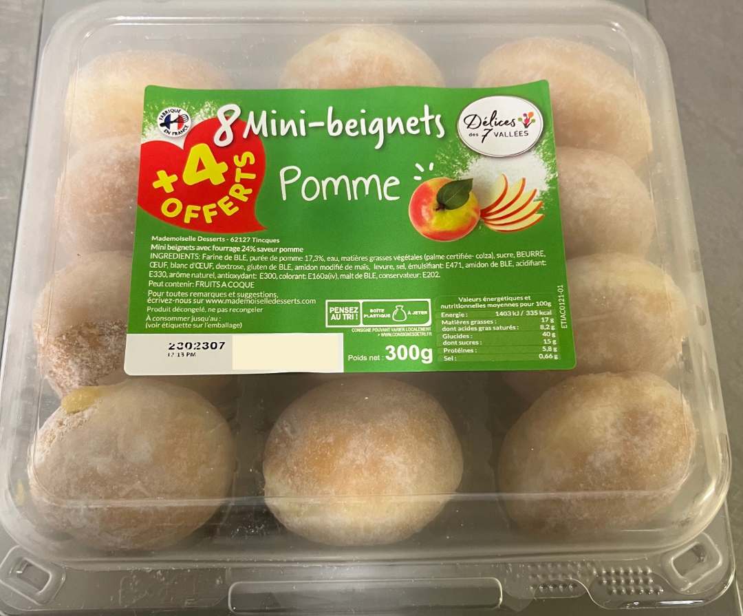 Mini beignets Délices des 7 Vallées : photo du produit rappelé le 15/02/2023