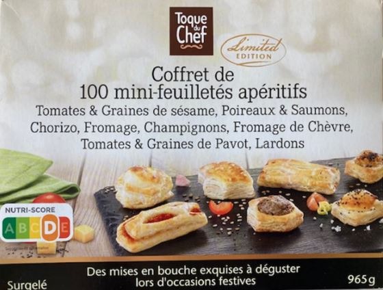 Mini feuilletés apéritifs x100 Toque du Chef Limited Edition : photo du produit rappelé le 07/06/2021