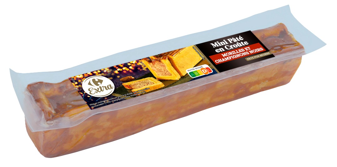 Mini pâté en croûte morilles et champignons noirs Carrefour Extra : photo du produit rappelé le 24/11/2021