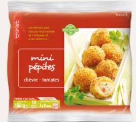 Mini pépite chèvre / tomate Thiriet : photo du produit rappelé le 08/03/2023