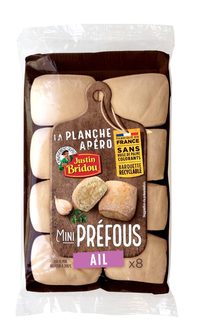Mini préfou à l'ail justin bridou 136g : photo du produit rappelé le 28/11/2022
