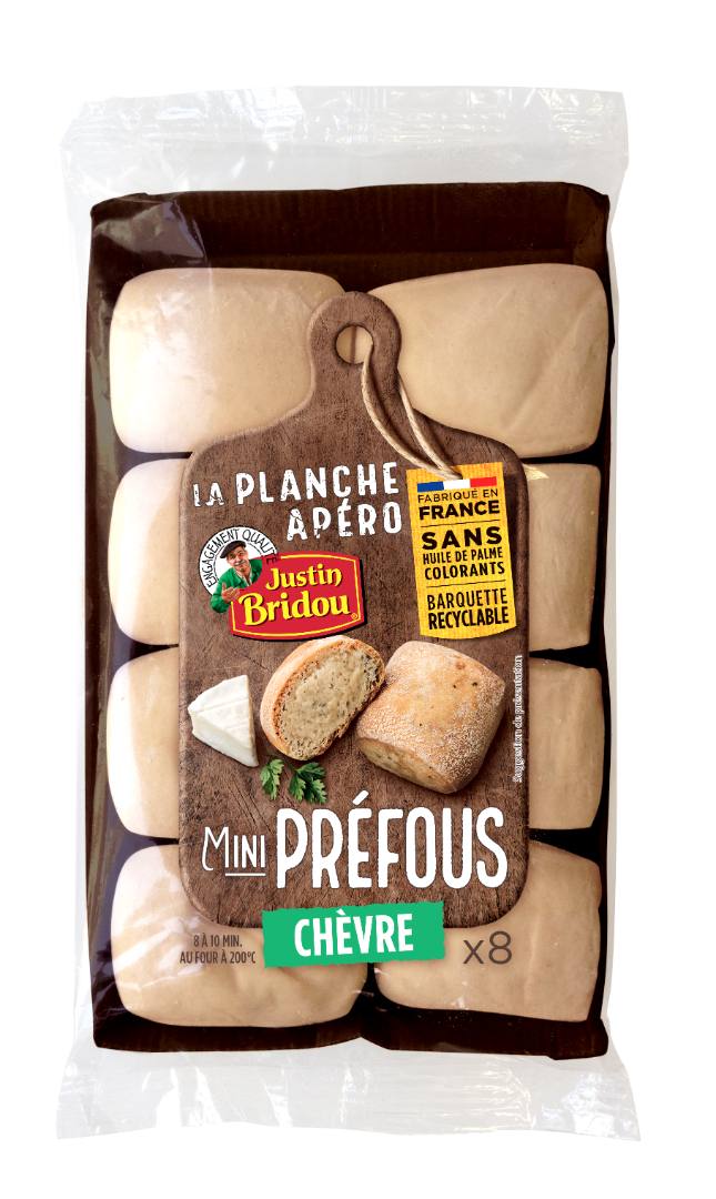 Mini préfou au chèvre justin bridou 136g : photo du produit rappelé le 28/11/2022