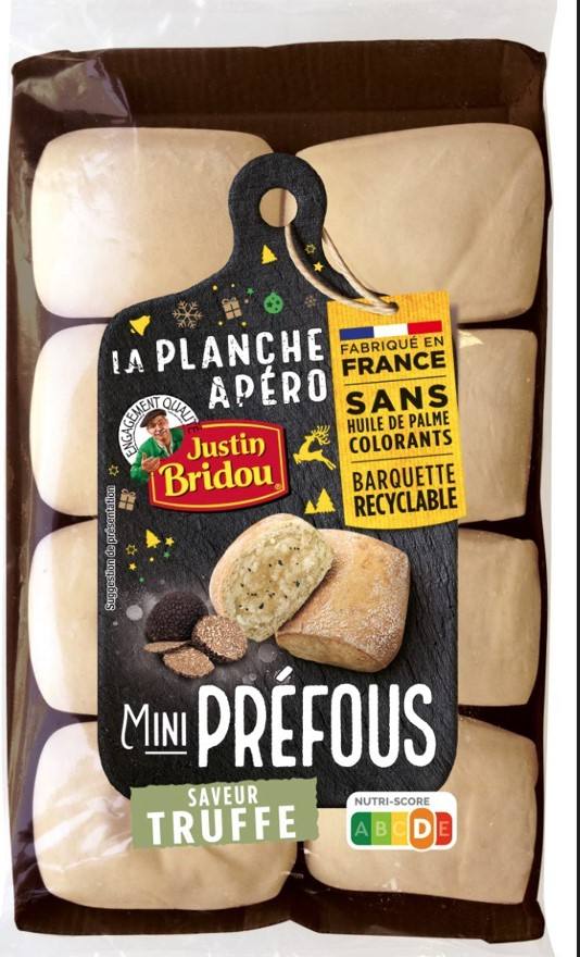 Mini préfou au truffes justin bridou 136g : photo du produit rappelé le 28/11/2022