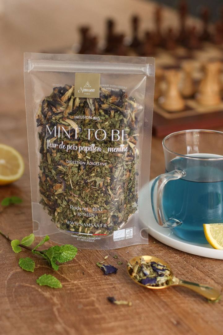 Mint to be - infusion digestion - menthe / fleur de pois papillon Namsaa : photo du produit rappelé le 21/08/2024