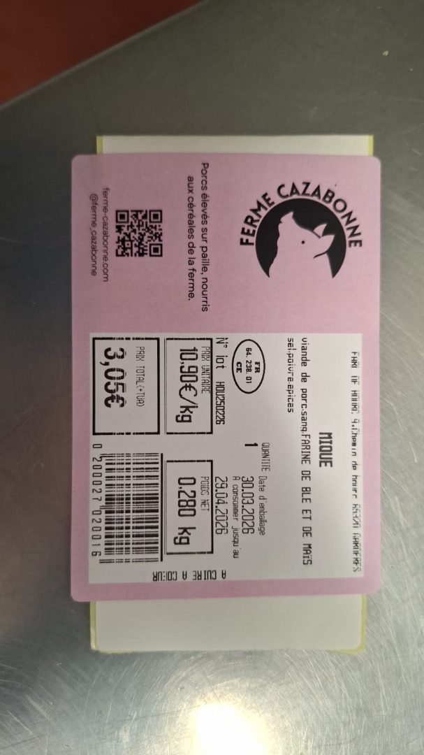 Mique Ferme Cazabonne : photo du produit rappelé le 30/03/2026