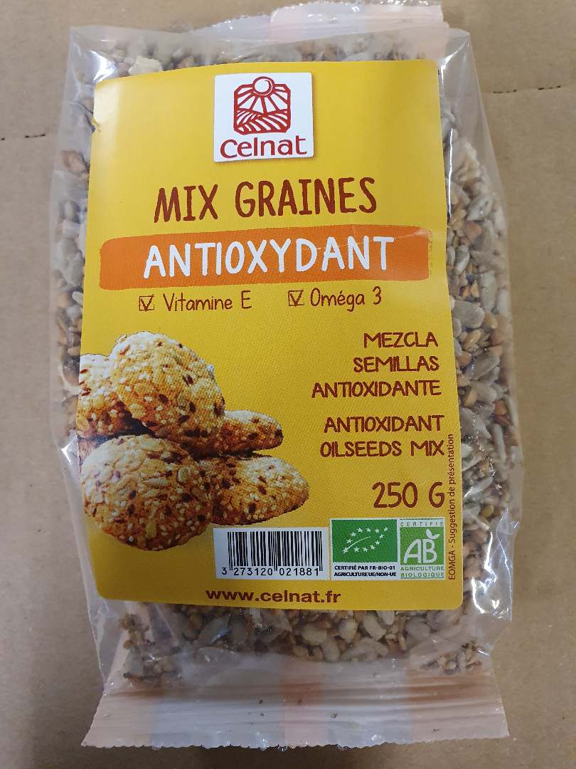 Mix graines antioxydant Celnat : photo du produit rappelé le 07/04/2021