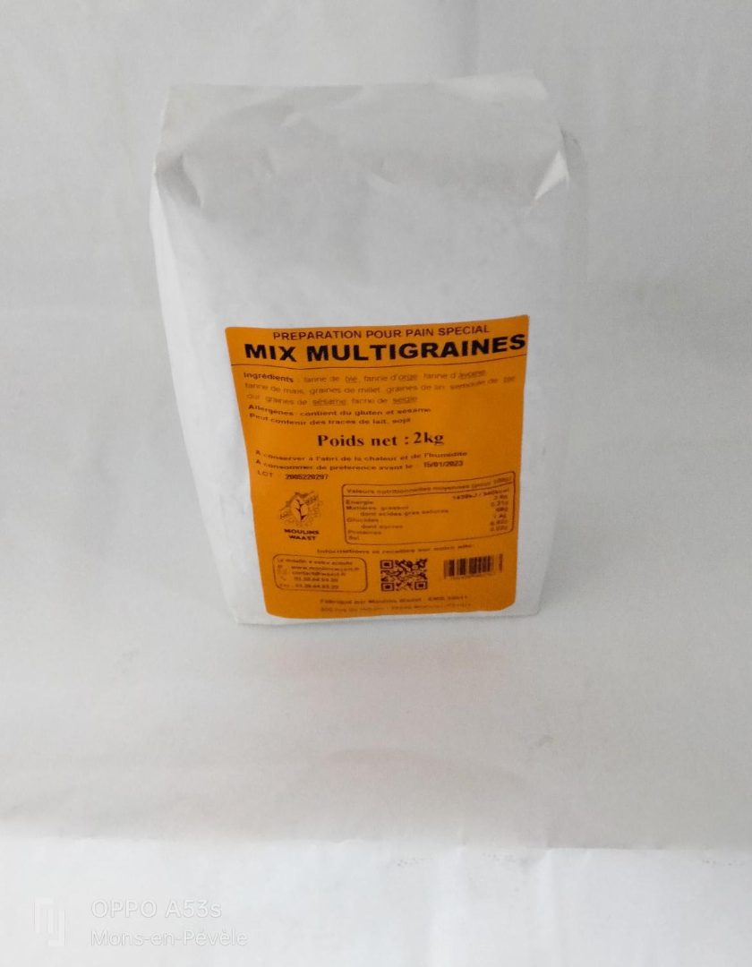 Mix multigraines Moulins Waast : photo du produit rappelé le 19/08/2022