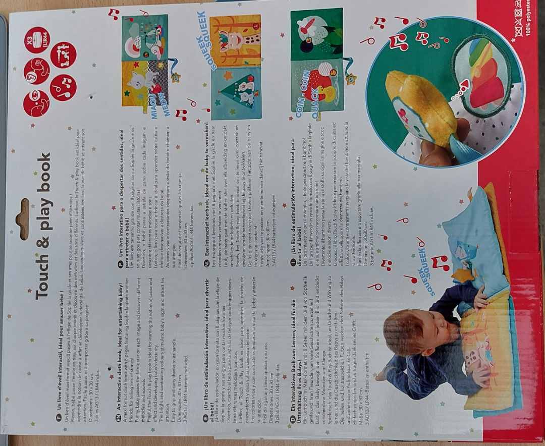 Mon premier livre interactif touch & play Sophie la Girafe : photo 2 sur 3 du produit rappelé le 29/06/2026